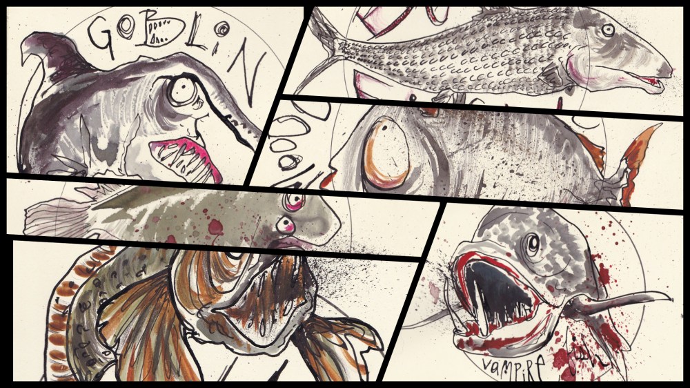 Halloween Fish Collage